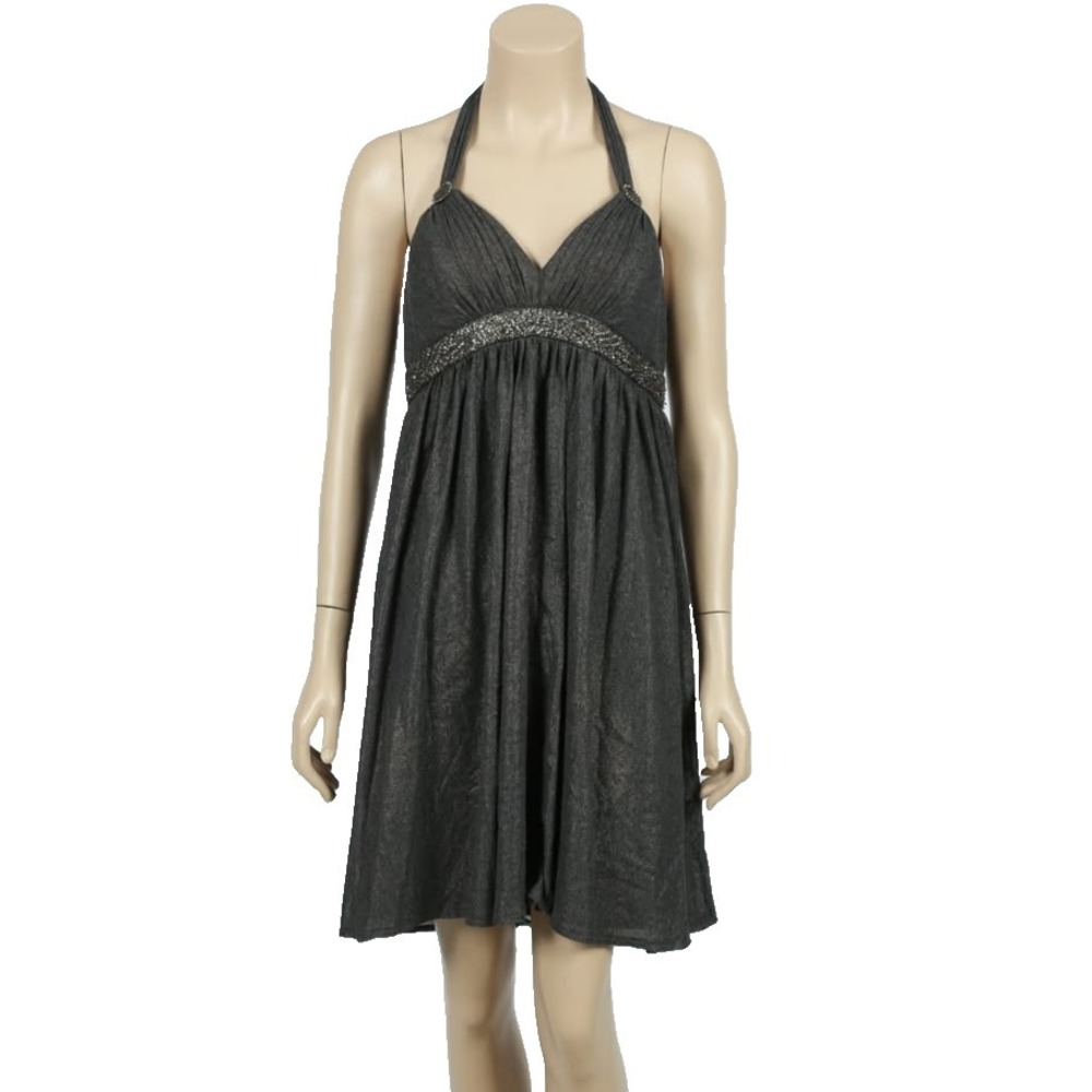 Oleg Cassini  Y2K Vintage Beaded Cocktail Dress Black Size Small - EUC